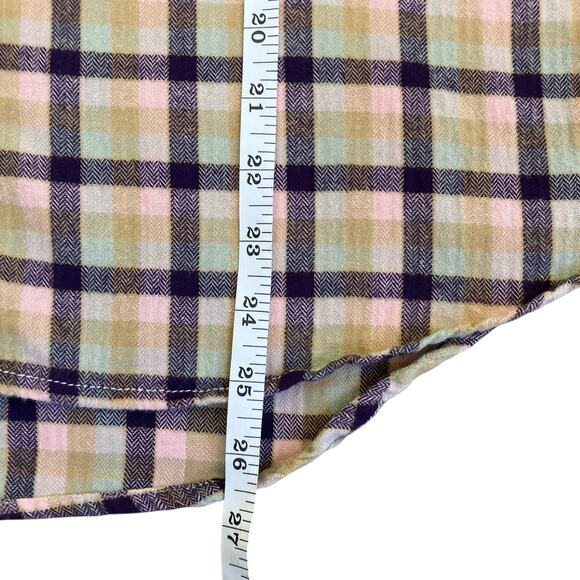 Sundance Sz M Lenora Plaid Flannel Pearl-snap Button-down Shirt Cotton Western - Picture 12 of 16